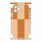 For iPhone 12 Pro Color Matching All-inclusive PET Phone Decal Adhesive Sticker(Pink Brown) - 2