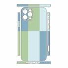 For iPhone 12 Pro Max Color Matching All-inclusive PET Phone Decal Adhesive Sticker(Green Blue) - 2