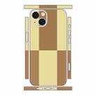 For iPhone 13 Color Matching All-inclusive PET Phone Decal Adhesive Sticker(Brown Yellow) - 1