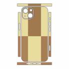 For iPhone 13 Color Matching All-inclusive PET Phone Decal Adhesive Sticker(Brown Yellow) - 2