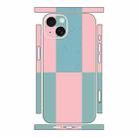 For iPhone 13 Color Matching All-inclusive PET Phone Decal Adhesive Sticker(Blue Pink) - 1