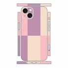 For iPhone 13 Color Matching All-inclusive PET Phone Decal Adhesive Sticker(Purple Pink) - 1