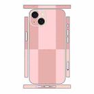 For iPhone 13 Color Matching All-inclusive PET Phone Decal Adhesive Sticker(Dark Light Pink) - 1