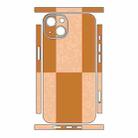 For iPhone 13 Color Matching All-inclusive PET Phone Decal Adhesive Sticker(Pink Brown) - 2