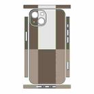 For iPhone 13 mini Color Matching All-inclusive PET Phone Decal Adhesive Sticker(White Coffee) - 2