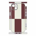 For iPhone 13 mini Color Matching All-inclusive PET Phone Decal Adhesive Sticker(White Wine Red) - 2