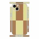 For iPhone 13 mini Color Matching All-inclusive PET Phone Decal Adhesive Sticker(Brown Yellow) - 1