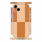 For iPhone 13 mini Color Matching All-inclusive PET Phone Decal Adhesive Sticker(Pink Brown) - 1