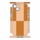 For iPhone 13 mini Color Matching All-inclusive PET Phone Decal Adhesive Sticker(Pink Brown) - 2