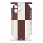 For iPhone 13 Pro Color Matching All-inclusive PET Phone Decal Adhesive Sticker(White Wine Red) - 2