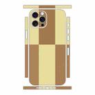 For iPhone 13 Pro Color Matching All-inclusive PET Phone Decal Adhesive Sticker(Brown Yellow) - 1