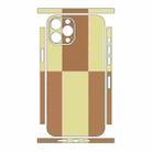 For iPhone 13 Pro Color Matching All-inclusive PET Phone Decal Adhesive Sticker(Brown Yellow) - 2