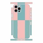 For iPhone 13 Pro Color Matching All-inclusive PET Phone Decal Adhesive Sticker(Blue Pink) - 1