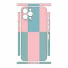 For iPhone 13 Pro Color Matching All-inclusive PET Phone Decal Adhesive Sticker(Blue Pink) - 2