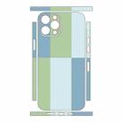 For iPhone 13 Pro Color Matching All-inclusive PET Phone Decal Adhesive Sticker(Green Blue) - 2