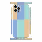 For iPhone 13 Pro Color Matching All-inclusive PET Phone Decal Adhesive Sticker(Lavender Cyan) - 1