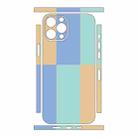 For iPhone 13 Pro Color Matching All-inclusive PET Phone Decal Adhesive Sticker(Lavender Cyan) - 2