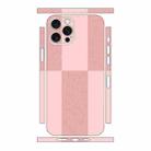 For iPhone 13 Pro Color Matching All-inclusive PET Phone Decal Adhesive Sticker(Dark Light Pink) - 1