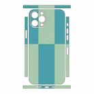 For iPhone 13 Pro Color Matching All-inclusive PET Phone Decal Adhesive Sticker(Green Cyan) - 2