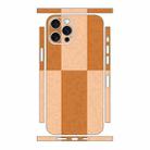 For iPhone 13 Pro Color Matching All-inclusive PET Phone Decal Adhesive Sticker(Pink Brown) - 1