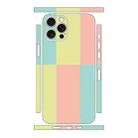 For iPhone 13 Pro Max Color Matching All-inclusive PET Phone Decal Adhesive Sticker(Green Pink) - 1