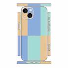 For iPhone 14 Color Matching All-inclusive PET Phone Decal Adhesive Sticker(Lavender Cyan) - 1