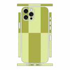 For iPhone 14 Pro Color Matching All-inclusive PET Phone Decal Adhesive Sticker(Dark Light Green) - 1