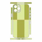 For iPhone 14 Pro Color Matching All-inclusive PET Phone Decal Adhesive Sticker(Dark Light Green) - 2