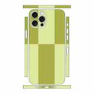 For iPhone 14 Pro Max Color Matching All-inclusive PET Phone Decal Adhesive Sticker(Dark Light Green) - 1