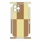 For iPhone 15 Pro Color Matching All-inclusive PET Phone Decal Adhesive Sticker(Brown Yellow) - 2