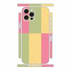 For iPhone 15 Pro Max Color Matching All-inclusive PET Phone Decal Adhesive Sticker(Green Yellow) - 1