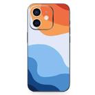 For iPhone 12 All-inclusive PET Phone Decal Adhesive Sticker(Blue White) - 1