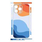 For iPhone 15 Pro All-inclusive PET Phone Decal Adhesive Sticker(Blue White) - 2