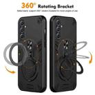 For Samsung Galaxy A55 5G Metal Ring 360 Degree Rotating Holder PC Hybrid TPU Phone Case(Black) - 2