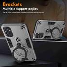 For Samsung Galaxy A54 5G Metal Ring 360 Degree Rotating Holder PC Hybrid TPU Phone Case(Silver Grey) - 3