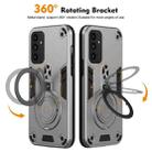 For Samsung Galaxy A15 Metal Ring 360 Degree Rotating Holder PC Hybrid TPU Phone Case(Silver Grey) - 2