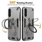 For Samsung Galaxy A16 4G / 5G Metal Ring 360 Degree Rotating Holder PC Hybrid TPU Phone Case(Silver Grey) - 2