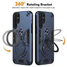 For Samsung Galaxy S24 Ultra 5G Metal Ring 360 Degree Rotating Holder PC Hybrid TPU Phone Case(Navy Blue) - 2