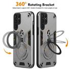 For Samsung Galaxy S24 Ultra 5G Metal Ring 360 Degree Rotating Holder PC Hybrid TPU Phone Case(Silver Grey) - 2