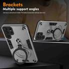 For Samsung Galaxy S24 Ultra 5G Metal Ring 360 Degree Rotating Holder PC Hybrid TPU Phone Case(Silver Grey) - 3