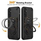 For Samsung Galaxy S24 5G Metal Ring 360 Degree Rotating Holder PC Hybrid TPU Phone Case(Black) - 2