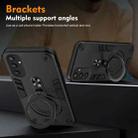 For Samsung Galaxy S24 5G Metal Ring 360 Degree Rotating Holder PC Hybrid TPU Phone Case(Black) - 3