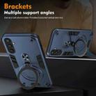 For Samsung Galaxy S23 FE 5G Metal Ring 360 Degree Rotating Holder PC Hybrid TPU Phone Case(Navy Blue) - 3