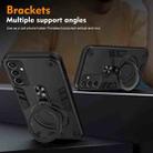 For Samsung Galaxy S24 FE 5G Metal Ring 360 Degree Rotating Holder PC Hybrid TPU Phone Case(Black) - 3