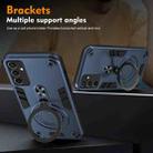 For Samsung Galaxy S24 FE 5G Metal Ring 360 Degree Rotating Holder PC Hybrid TPU Phone Case(Navy Blue) - 3