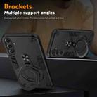 For Samsung Galaxy S25+ 5G Metal Ring 360 Degree Rotating Holder PC Hybrid TPU Phone Case(Black) - 3