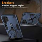 For Samsung Galaxy S25 Ultra 5G Metal Ring 360 Degree Rotating Holder PC Hybrid TPU Phone Case(Navy Blue) - 3