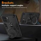 For Motorola Edge 40 Metal Ring 360 Degree Rotating Holder PC Hybrid TPU Phone Case(Black) - 3
