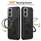 For Motorola Moto G04 / G24 Metal Ring 360 Degree Rotating Holder PC Hybrid TPU Phone Case(Black) - 2