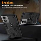 For Motorola Moto G04 / G24 Metal Ring 360 Degree Rotating Holder PC Hybrid TPU Phone Case(Black) - 3